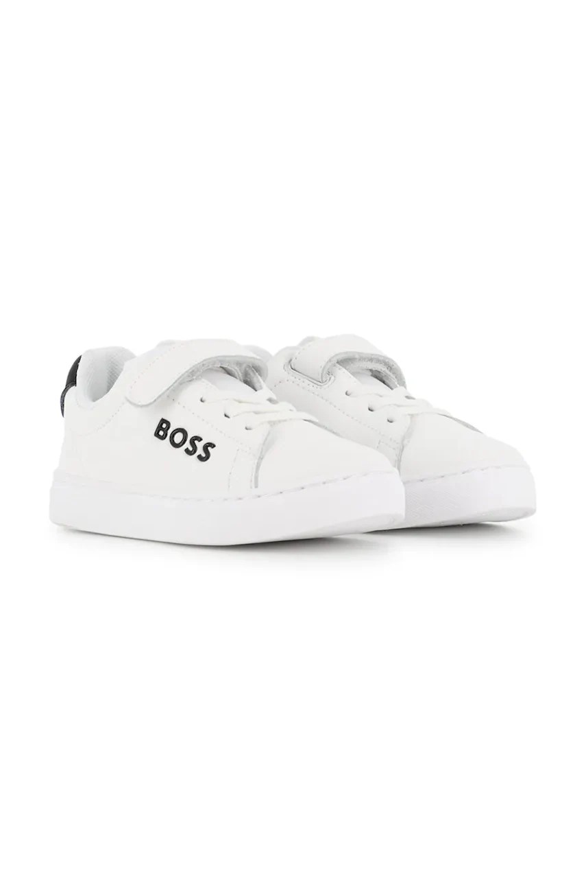 Boss sneakers din piele pentru copii Boss sneakers din piele pentru copii