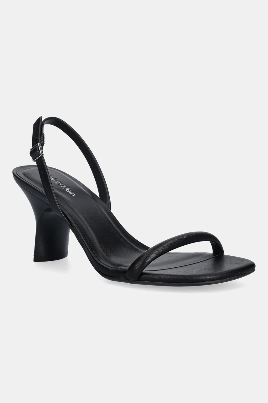 Sandale cu toc înalt calvin klein SCULPT KITT HEEL STRAPPY LTH Sandale cu toc înalt calvin klein SCULPT KITT HEEL STRAPPY LTH