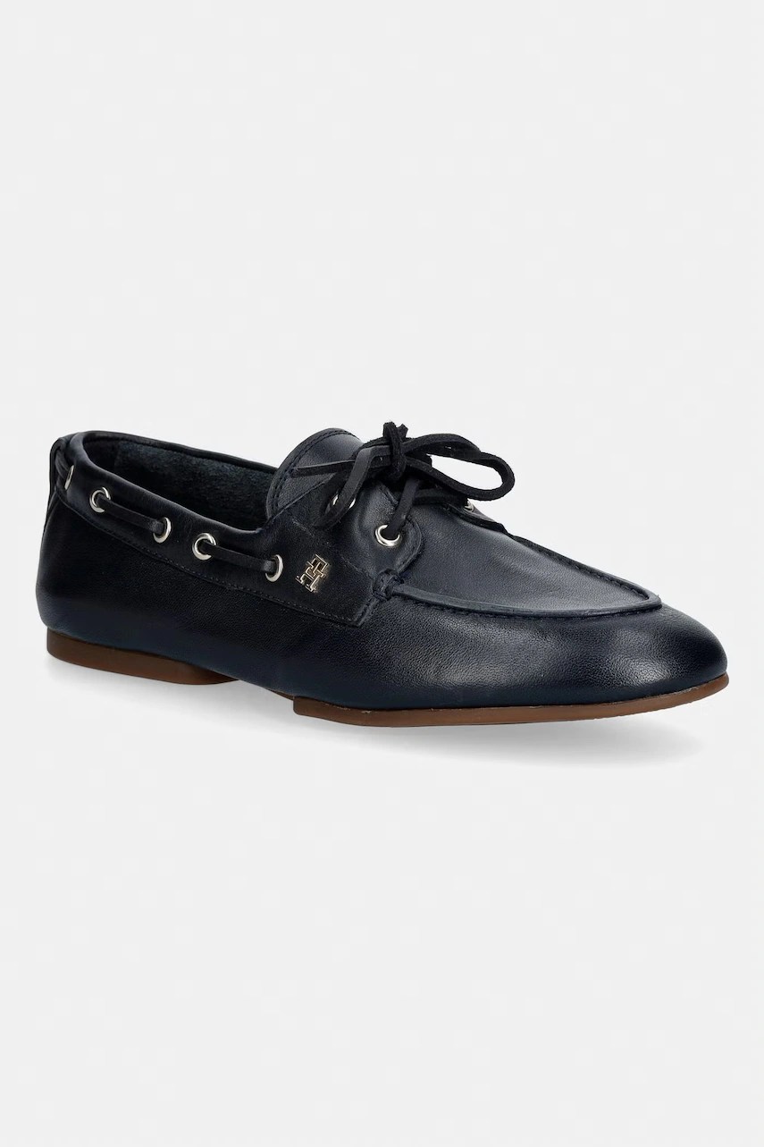 Mocasini de damă tommy hilfiger din piele TH SLEEK LEATHER BOAT SHOE Mocasini de damă tommy hilfiger din piele TH SLEEK LEATHER BOAT SHOE