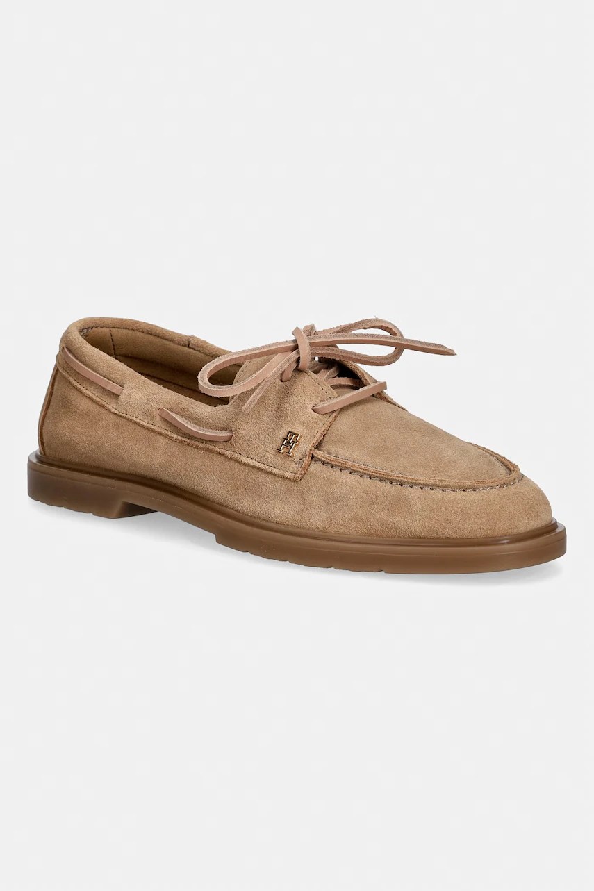 Mocasini de damă tommy hilfiger din piele întoarsă LIGHT SUEDE BOAT SHOE Mocasini de damă tommy hilfiger din piele întoarsă LIGHT SUEDE BOAT SHOE