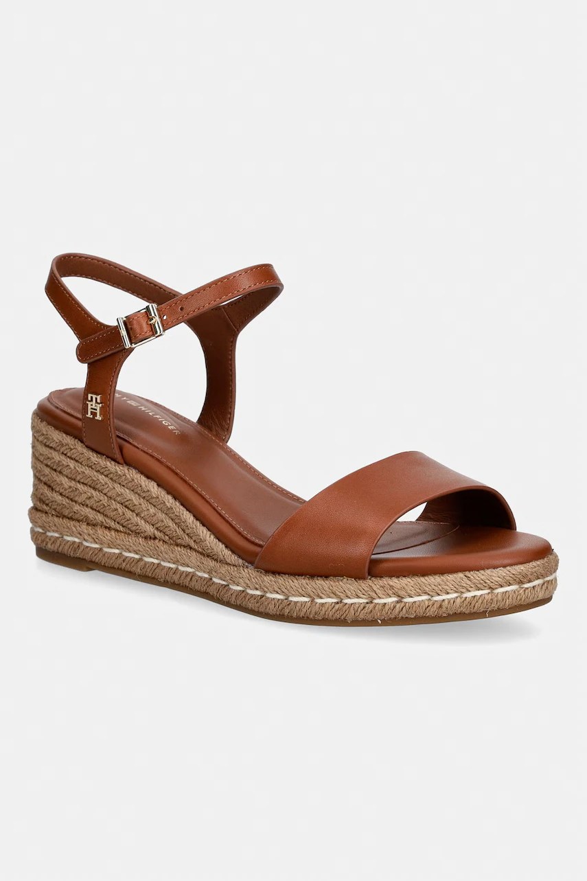 Tommy hilfiger sandale wedges din piele MID WEDGE ESPAD LEATHER Tommy hilfiger sandale wedges din piele MID WEDGE ESPAD LEATHER
