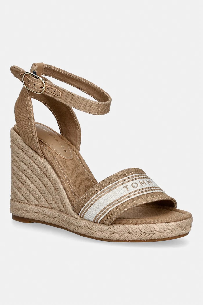 Sandale cu toc înalt tommy hilfiger HIGH WEDGE ESPAD WEBBING Sandale cu toc înalt tommy hilfiger HIGH WEDGE ESPAD WEBBING