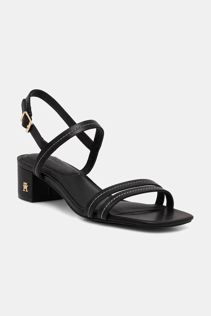 Tommy hilfiger sandale cu toc din piele LOW HEEL SANDAL STITCHING Tommy hilfiger sandale cu toc din piele LOW HEEL SANDAL STITCHING