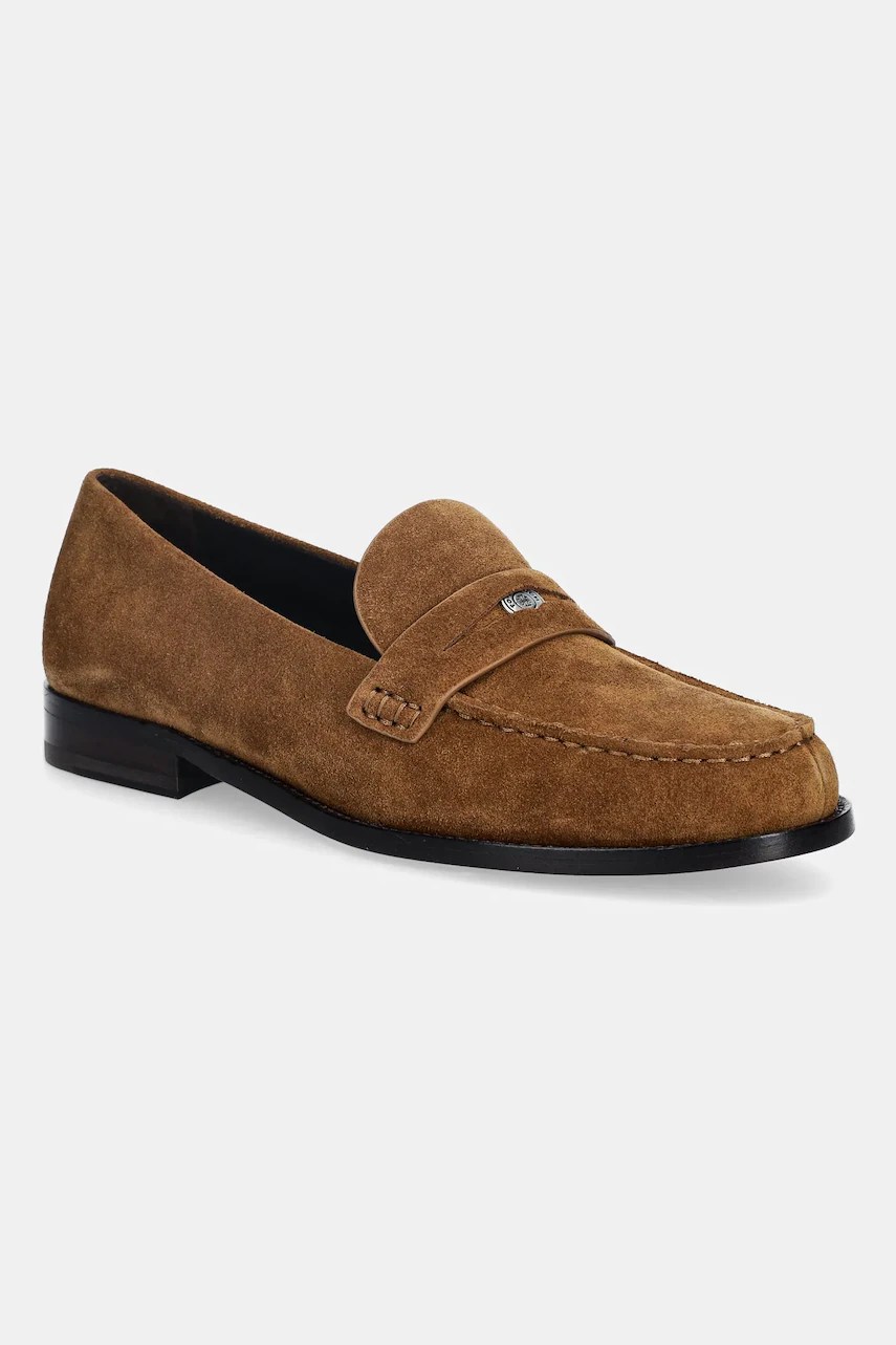 Mocasini tory burch din piele întoarsă – Classic Penny Loafer Mocasini tory burch din piele întoarsă – Classic Penny Loafer