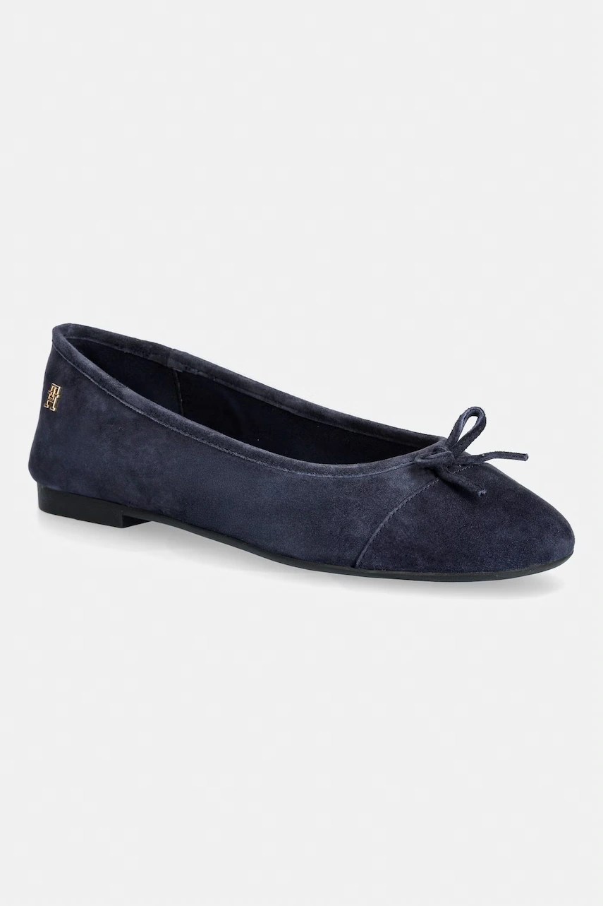 Tommy Hilfiger balerini din piele întoarsă HILFIGER SUEDE BALLERINA Tommy Hilfiger balerini din piele întoarsă HILFIGER SUEDE BALLERINA
