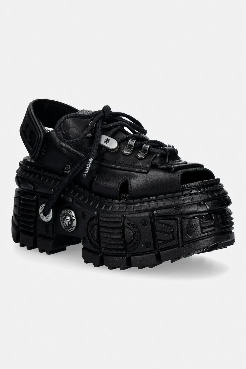 Sandale pentru femei new rock din piele ITALI NEGRO, TANK CASCO NEGRO, BIOS n Sandale pentru femei new rock din piele ITALI NEGRO, TANK CASCO NEGRO, BIOS n