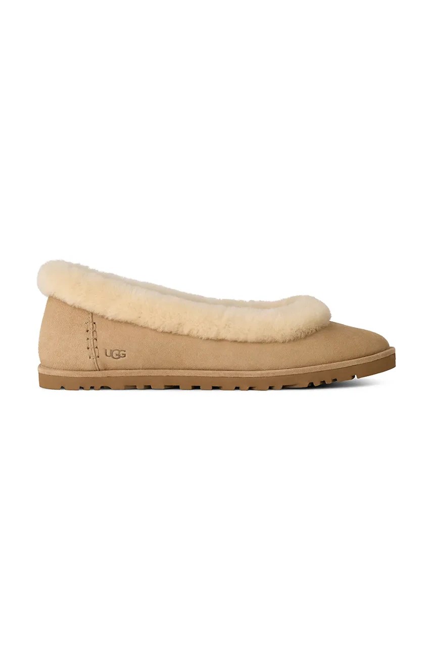 Balerini UGG din piele întoarsă w Zora Ballet Flat Balerini UGG din piele întoarsă w Zora Ballet Flat