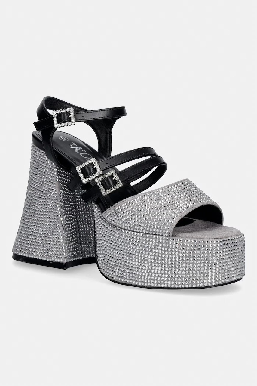 Sandale cu toc Felicity Crystal Strappy Heels de la koi footwear Sandale cu toc Felicity Crystal Strappy Heels de la koi footwear