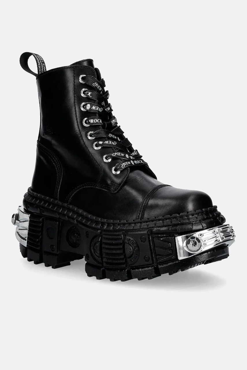 Bocanci tip new rock din piele CRUST NEGRO, TANK CASCO NEGRO POWER Bocanci tip new rock din piele CRUST NEGRO, TANK CASCO NEGRO POWER