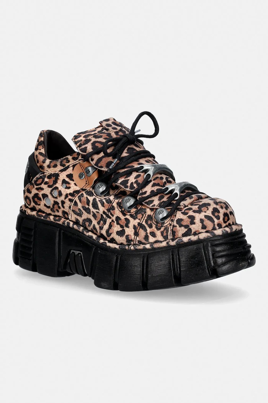 Pantofi sport new rock din piele întoarsă ANTE LEOPARDO CUERO, TOWER NEGRO+ Pantofi sport new rock din piele întoarsă ANTE LEOPARDO CUERO, TOWER NEGRO+