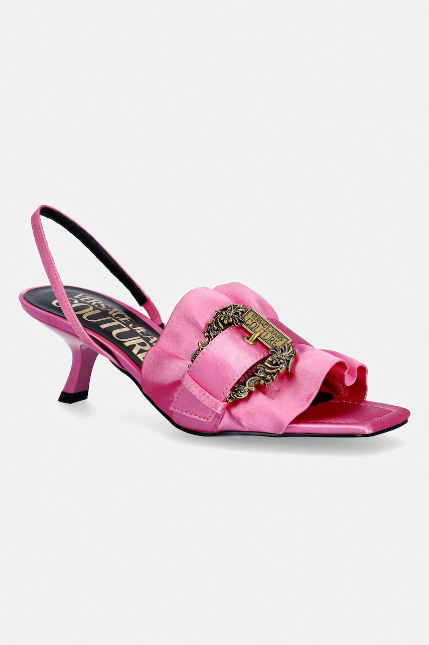 Sandale cu toc cui versace jeans couture Sandale cu toc cui versace jeans couture