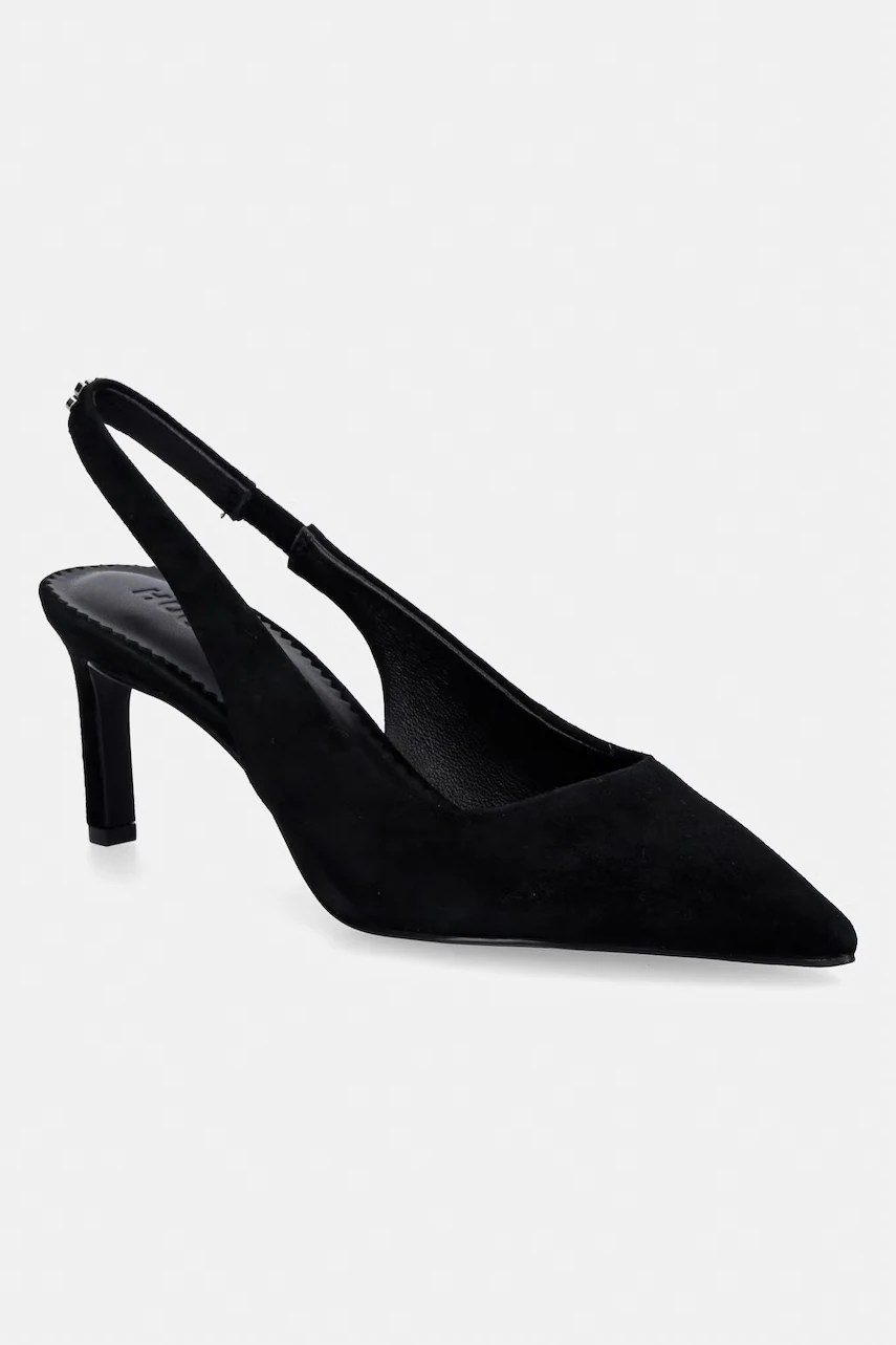 Pantofi stilettos HUGO din piele întoarsă Devany Pantofi stilettos HUGO din piele întoarsă Devany