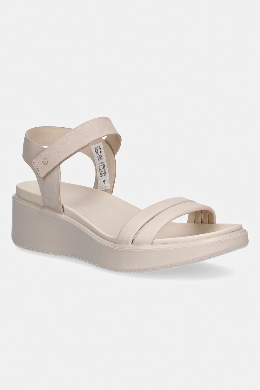 Sandale ecco de piele flowt wedge LX w Sandale ecco de piele flowt wedge LX w