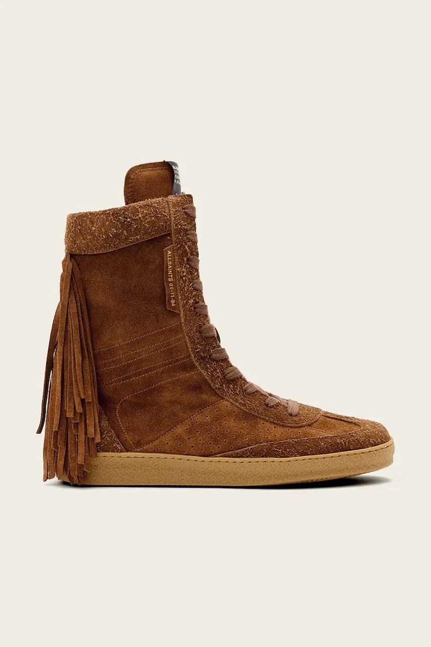 Pantofi din piele întoarsă Louise Fringe Ht de la AllSaints Pantofi din piele întoarsă Louise Fringe Ht de la AllSaints
