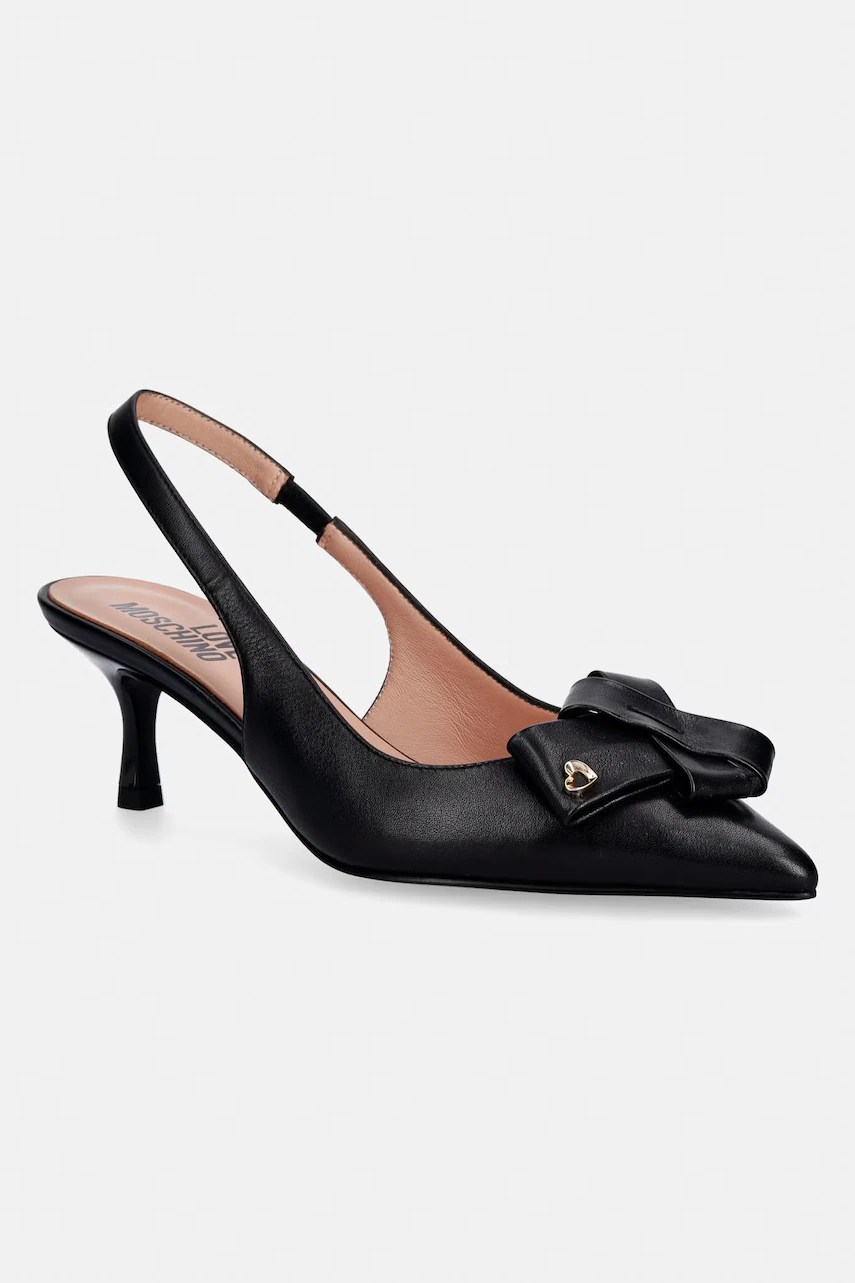 Pantofi cu toc stiletto love moschino din piele Pantofi cu toc stiletto love moschino din piele