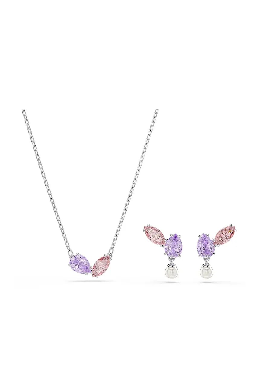 Set bijuterii Swarovski pentru femei, metalic cu cristal Swarovski ariana grande x Swarovski Set bijuterii Swarovski pentru femei, metalic cu cristal Swarovski ariana grande x Swarovski