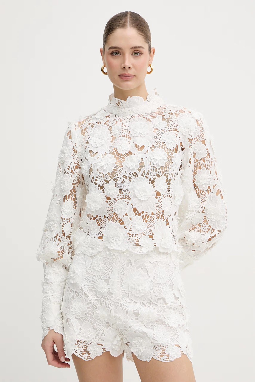 Bluză ajurată bardot pentru femei Bluză ajurată bardot pentru femei