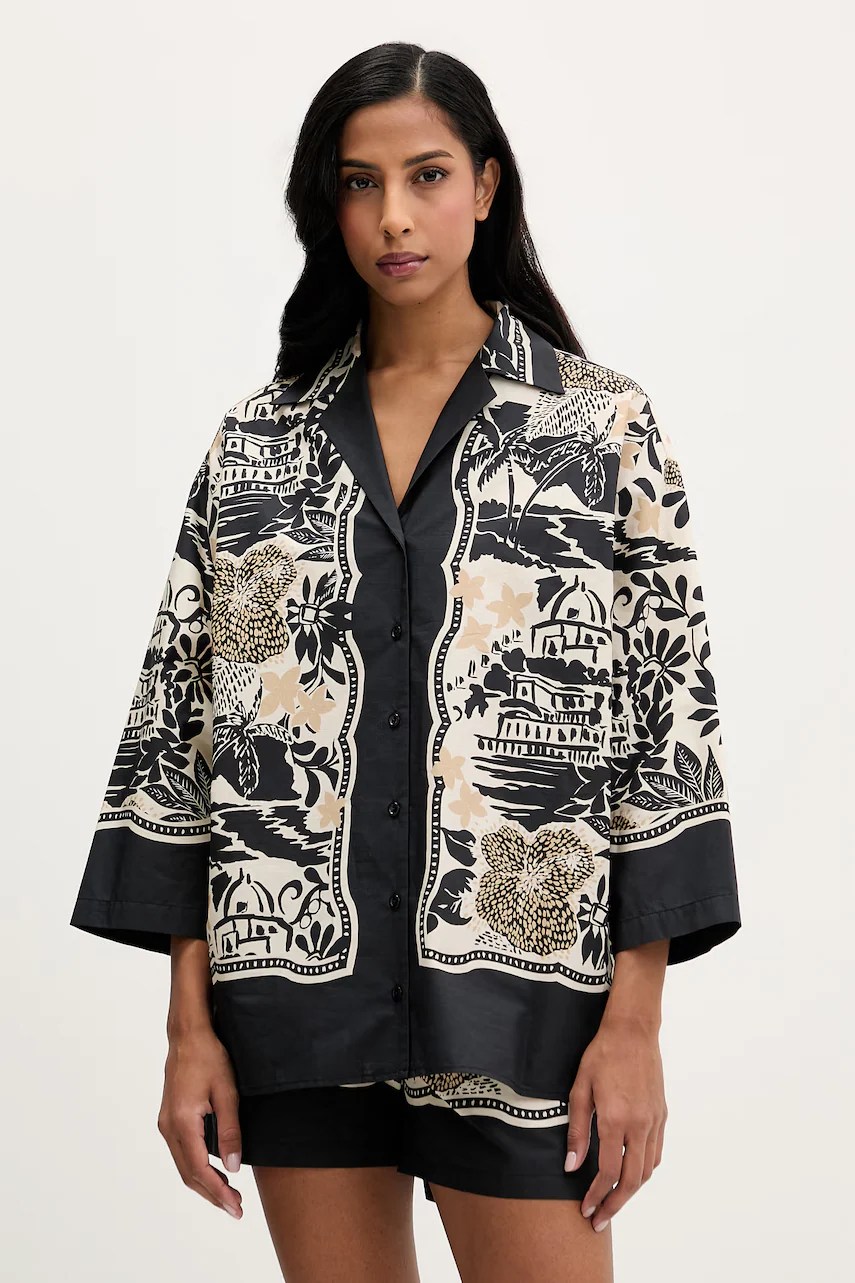 Cămașă ERMANNO firenze din bumbac, model oversize Cămașă ERMANNO firenze din bumbac, model oversize