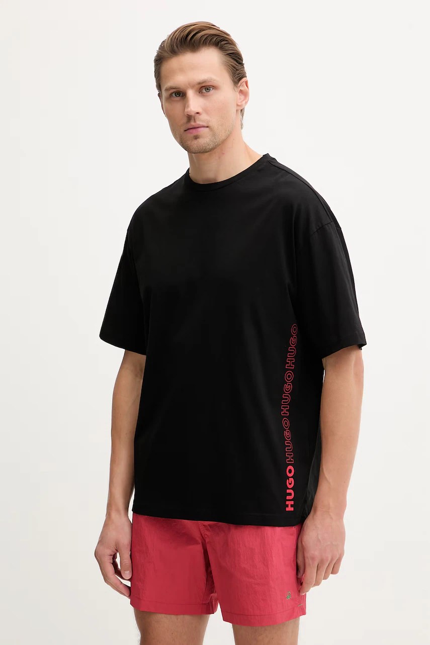 Tricou HUGO pentru bărbați din bumbac TIKI Tricou HUGO pentru bărbați din bumbac TIKI