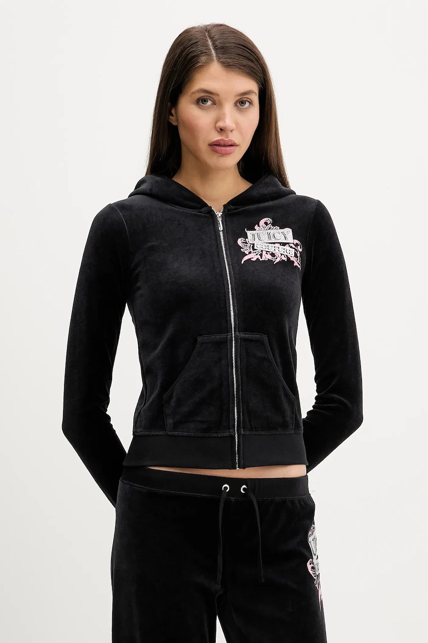 Juicy couture bluză velur Wrap You Up Juicy couture bluză velur Wrap You Up