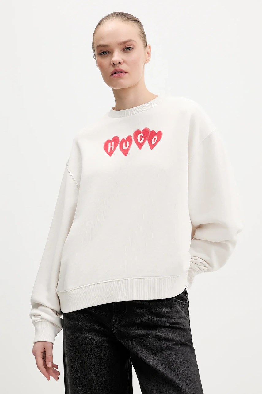 Hanorac de bumbac HUGO deroxina_8 Hanorac de bumbac HUGO deroxina_8