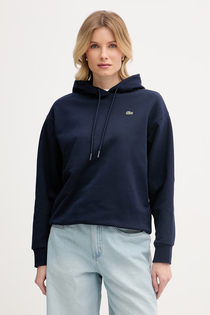 Lacoste hanorac cu glugă de femei din bumbac Lacoste hanorac cu glugă de femei din bumbac