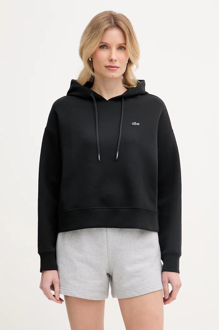 Lacoste hanorac cu glugă de damă cu bumbac Lacoste hanorac cu glugă de damă cu bumbac