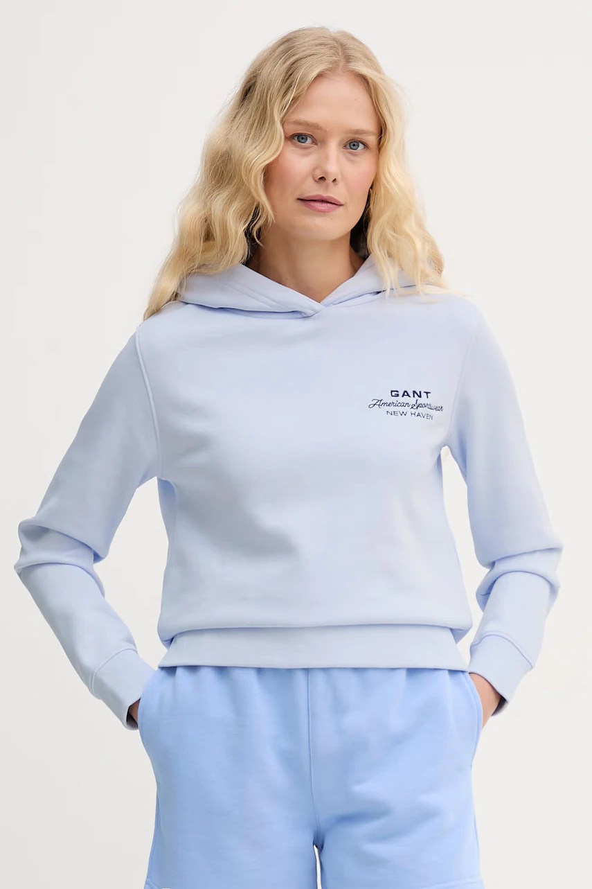 Hanorac cu glugă gant pentru femei din bumbac Hanorac cu glugă gant pentru femei din bumbac