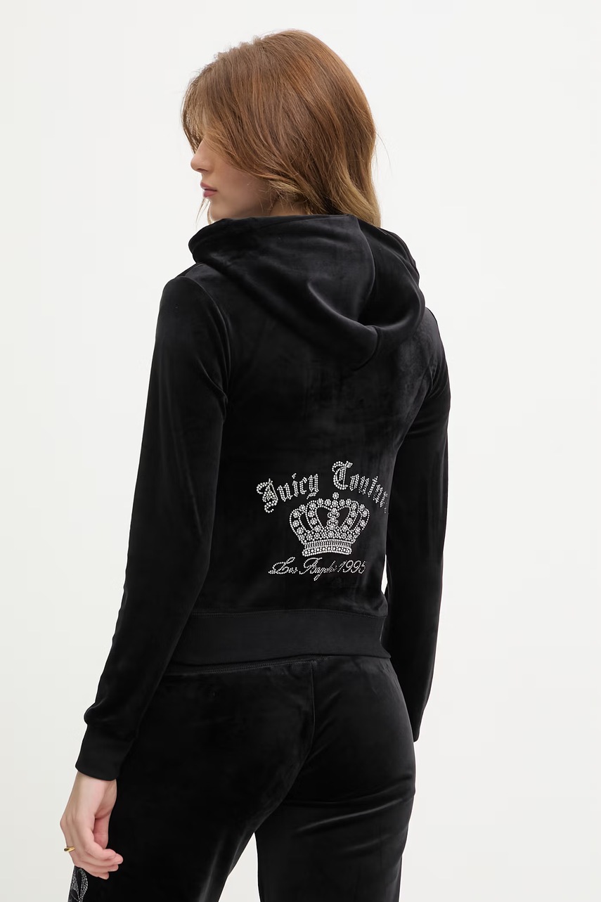 Hanorac cu glugă de damă din velur GOTHIC CROWN Hanorac cu glugă de damă din velur GOTHIC CROWN