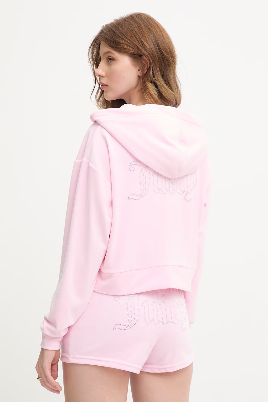 Hanorac cu glugă femeiesc din velur juicy couture ICCLE HOODIE Hanorac cu glugă femeiesc din velur juicy couture ICCLE HOODIE