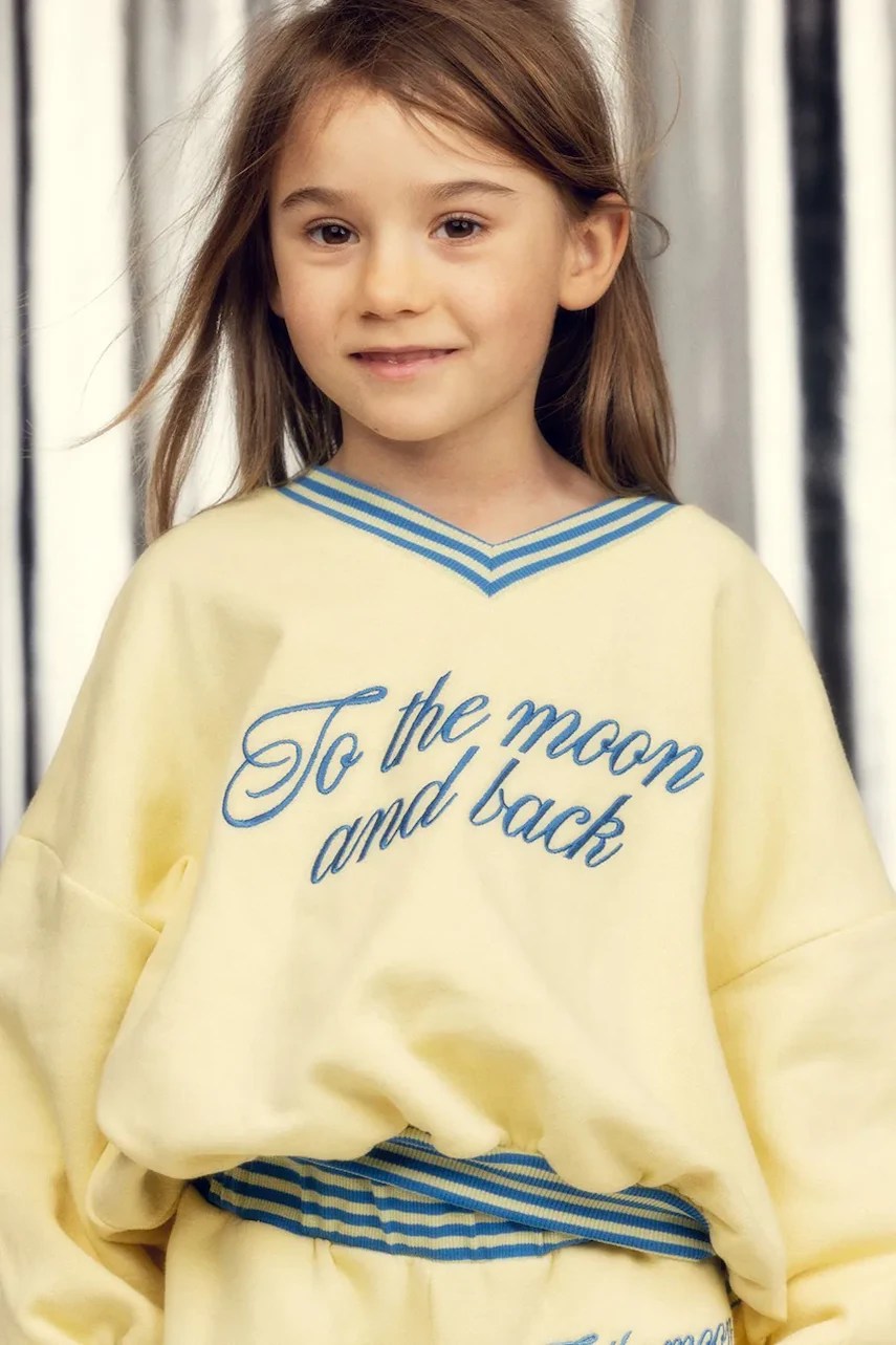 Hanorac mini rodini pentru copii, din bumbac to the moon Hanorac mini rodini pentru copii, din bumbac to the moon