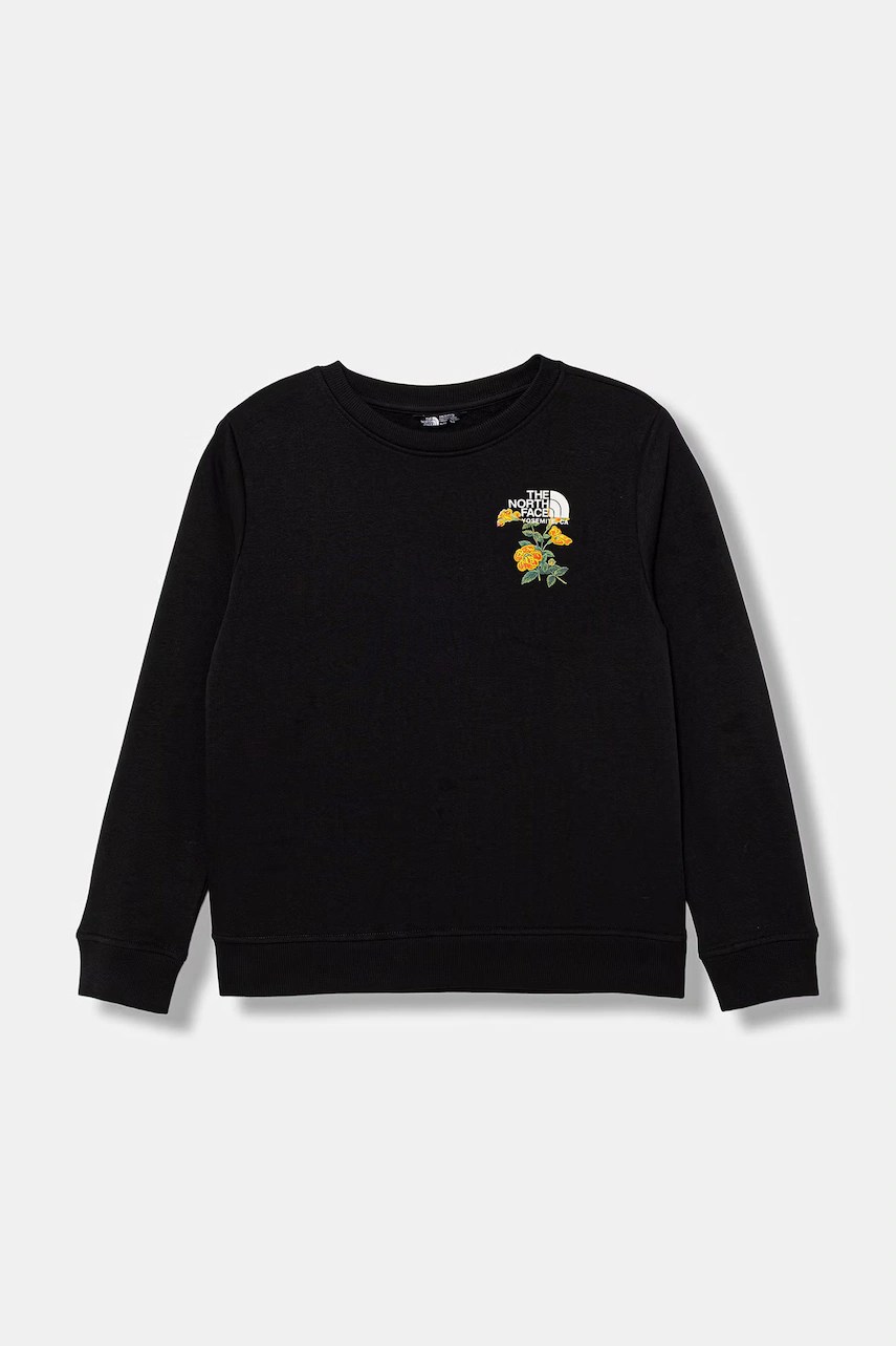Hanorac pentru copii the north face, cu bumbac g FLORA RELAXED CREW Hanorac pentru copii the north face, cu bumbac g FLORA RELAXED CREW