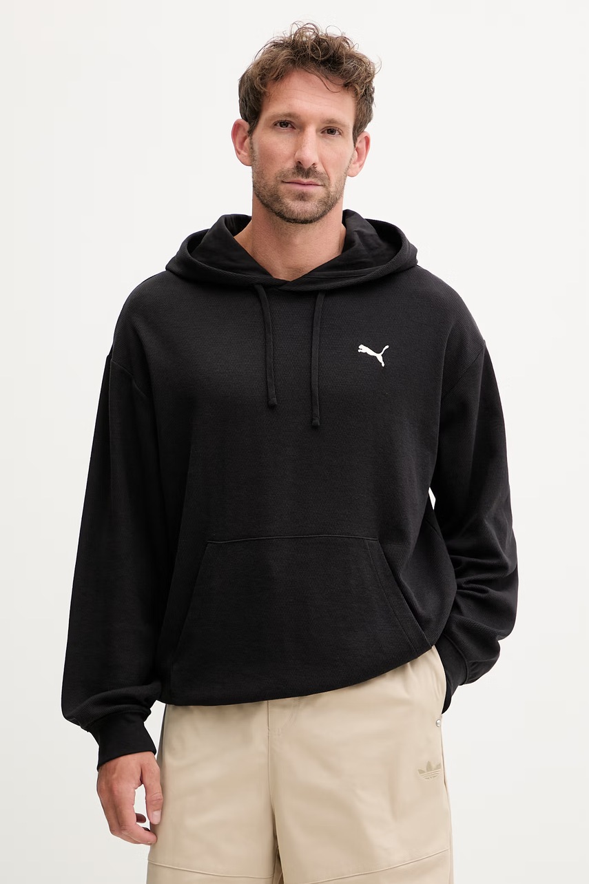 Hanorac cu glugă pentru bărbați puma, din bumbac Essentials Elevated Hanorac cu glugă pentru bărbați puma, din bumbac Essentials Elevated