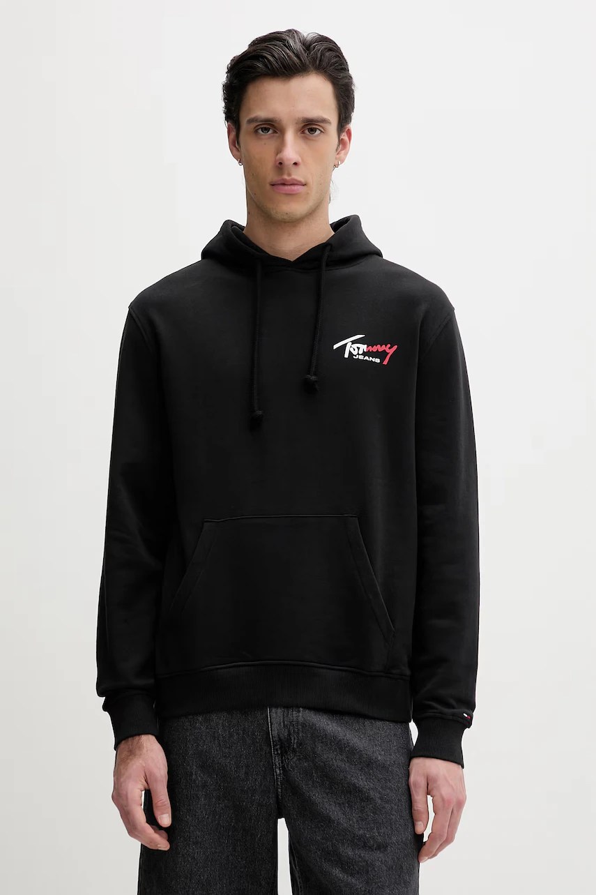 Hanorac cu glugă masculin tommy jeans din bumbac Hanorac cu glugă masculin tommy jeans din bumbac