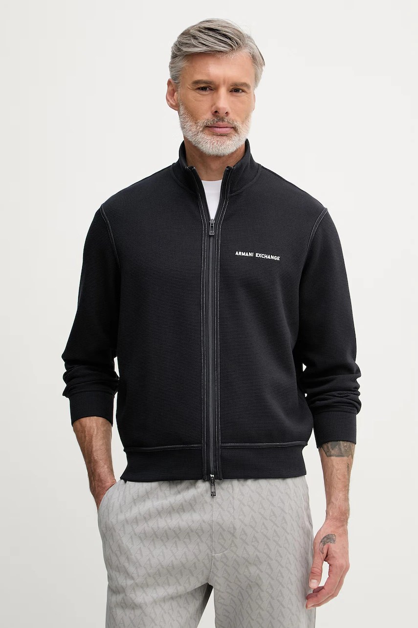 Hanorac cu fermoar pentru bărbați armani exchange din bumbac Hanorac cu fermoar pentru bărbați armani exchange din bumbac