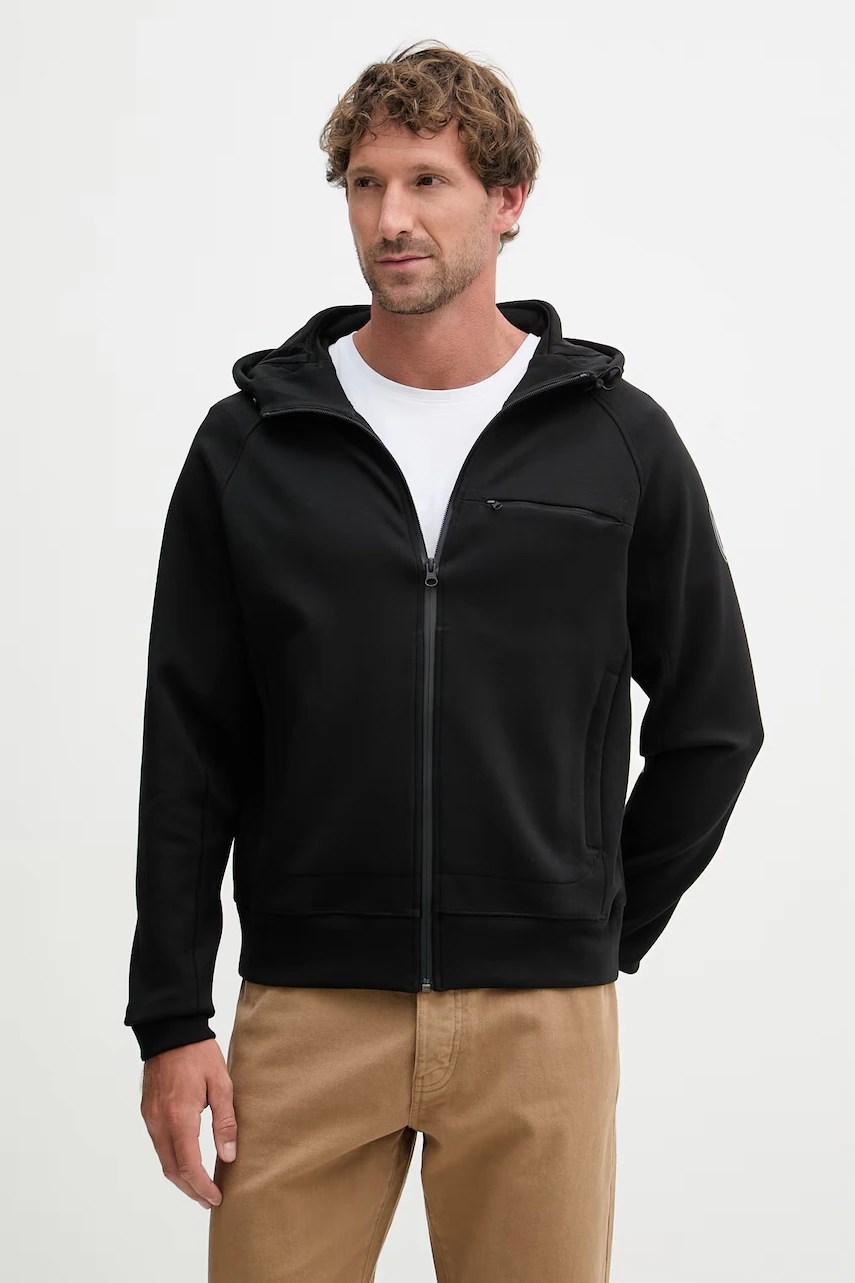 Hanorac blauer cu fermoar și glugă pentru bărbați, din bumbac SHAW Hanorac blauer cu fermoar și glugă pentru bărbați, din bumbac SHAW