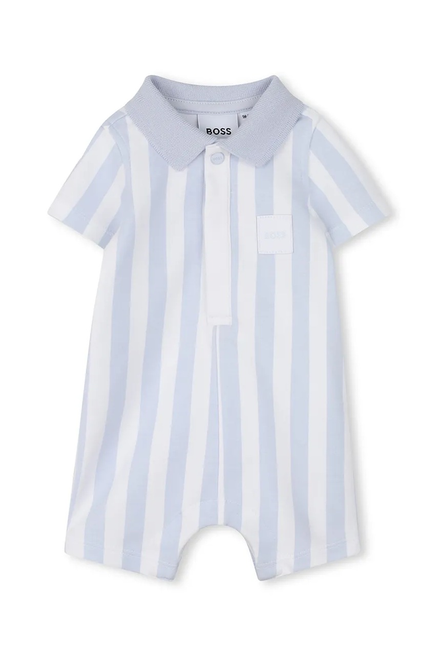 Salopetă scurtă BOSS pentru bebeluși din bumbac Salopetă scurtă BOSS pentru bebeluși din bumbac