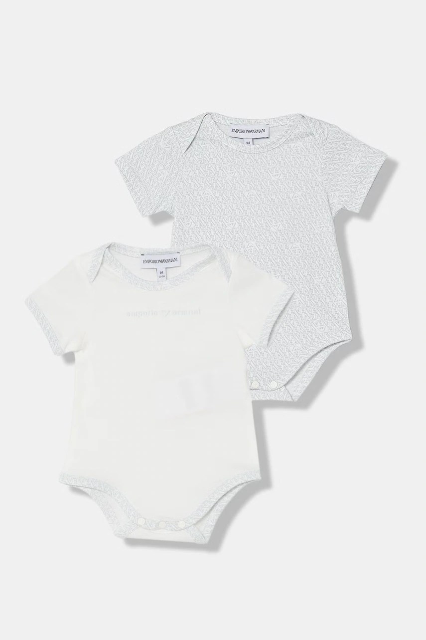 Body copii emporio armani din bumbac, pachet de 2 Body copii emporio armani din bumbac, pachet de 2