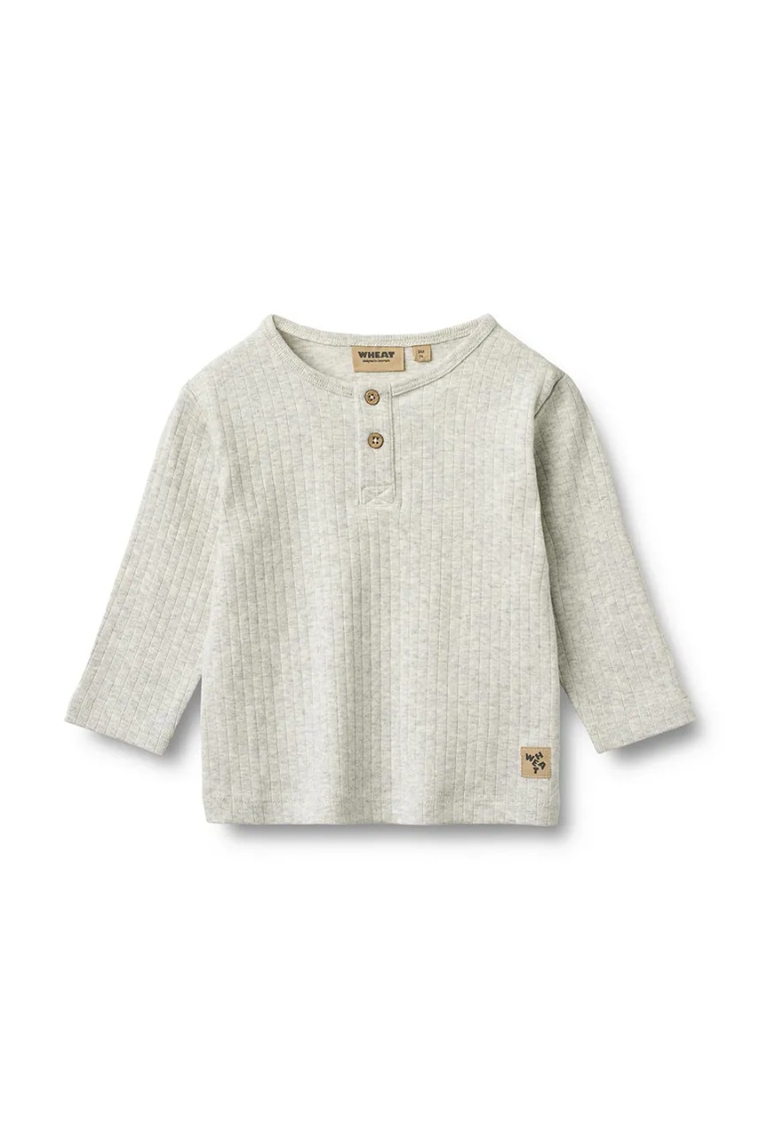 Tricou mânecă lungă din bumbac pentru bebeluși wheat Tricou mânecă lungă din bumbac pentru bebeluși wheat