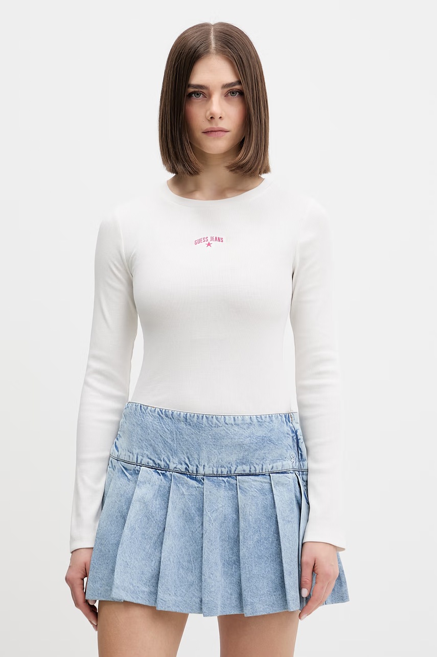 Tricou guess jeans mânecă lungă pentru femei, din bumbac Tricou guess jeans mânecă lungă pentru femei, din bumbac