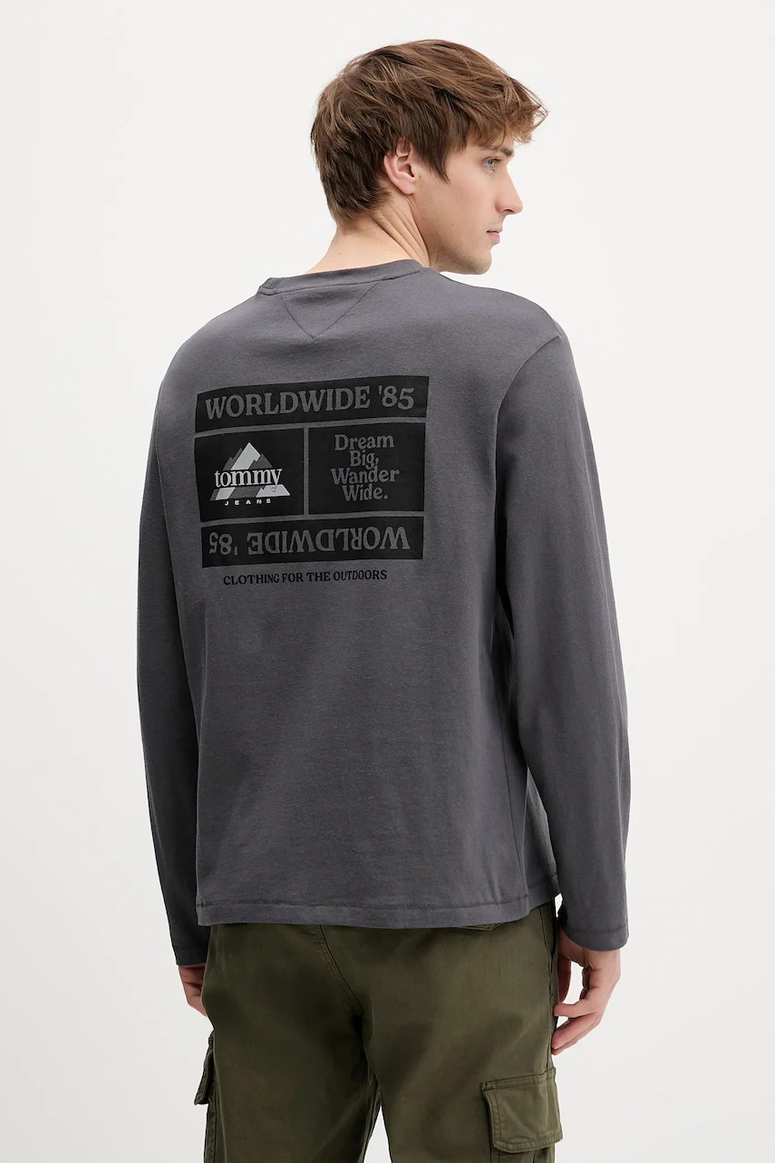 Tommy jeans tricou mânecă lungă din bumbac Tommy jeans tricou mânecă lungă din bumbac