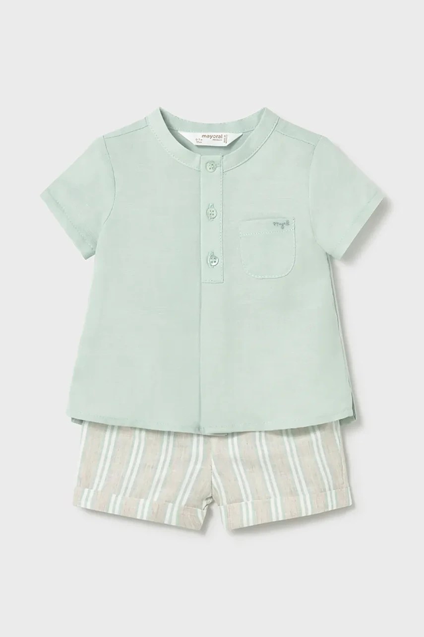 Mayoral newborn set de lenjerie de pat din in pentru bebeluși Mayoral newborn set de lenjerie de pat din in pentru bebeluși