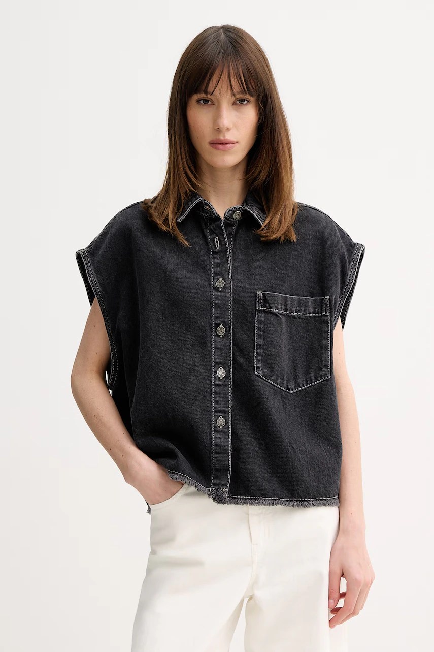 Cămașă din denim pentru femei american vintage Cămașă din denim pentru femei american vintage