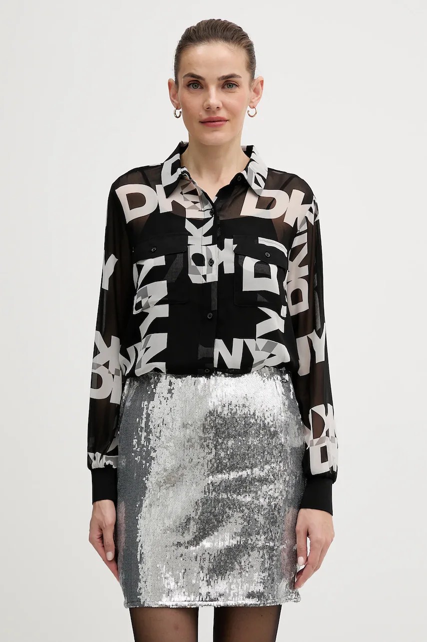 Cămașă dkny cu capsă – croială relaxată Cămașă dkny cu capsă - croială relaxată