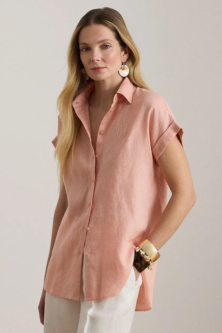 Cămașă pentru femei lauren ralph lauren, din in Cămașă pentru femei lauren ralph lauren, din in