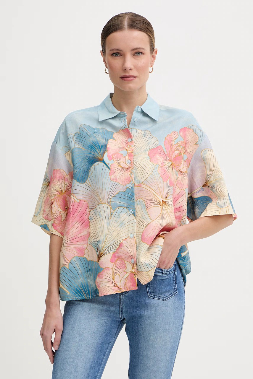 Cămașă pentru femei gaudi, cu adaos de in Cămașă pentru femei gaudi, cu adaos de in