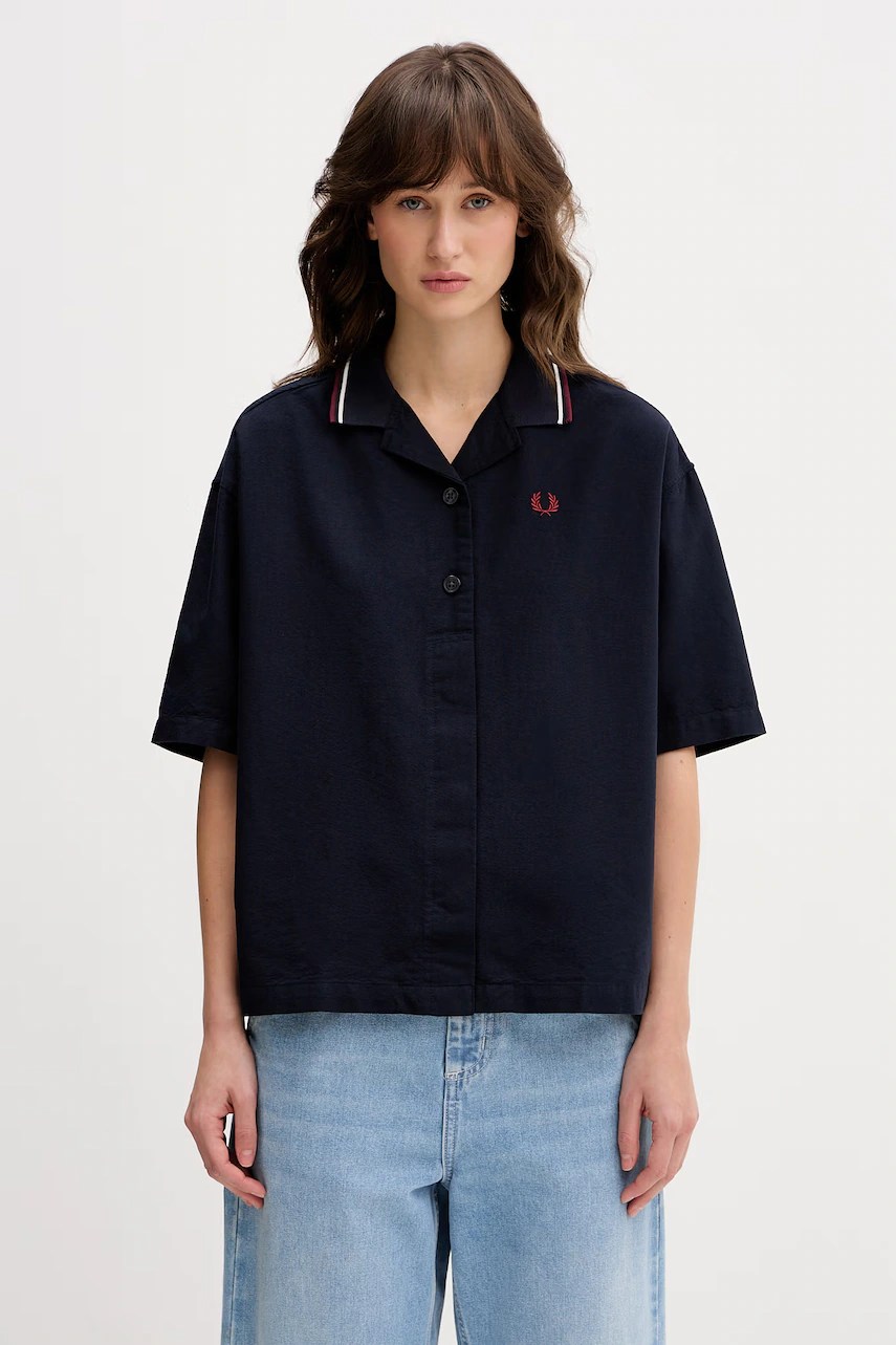 Cămașă femeiască din bumbac fred perry Cămașă femeiască din bumbac fred perry