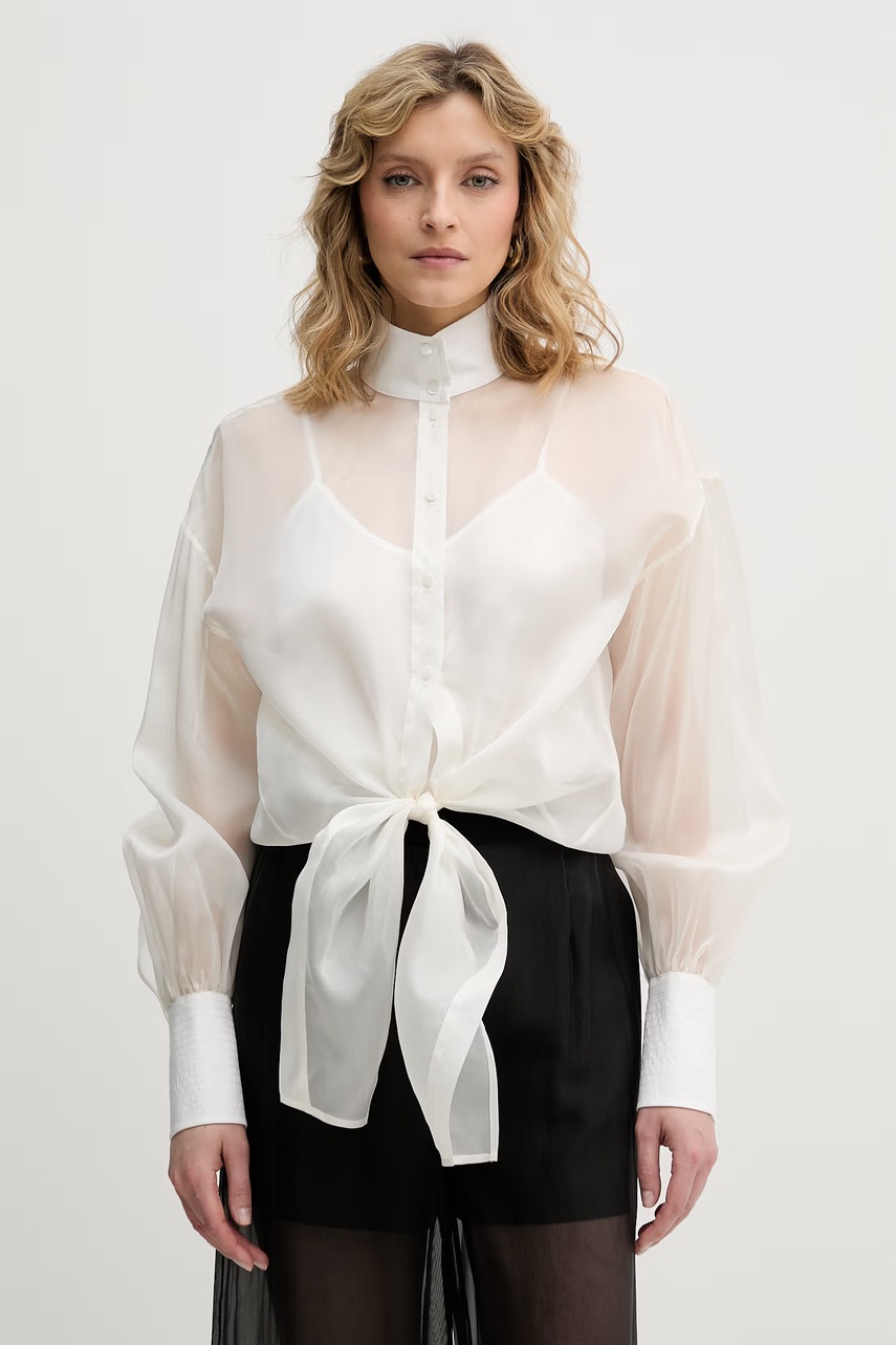 Cămașă pentru femei Karl Lagerfeld, cu mătase Karl Lagerfeld Studio Cămașă pentru femei Karl Lagerfeld, cu mătase Karl Lagerfeld Studio