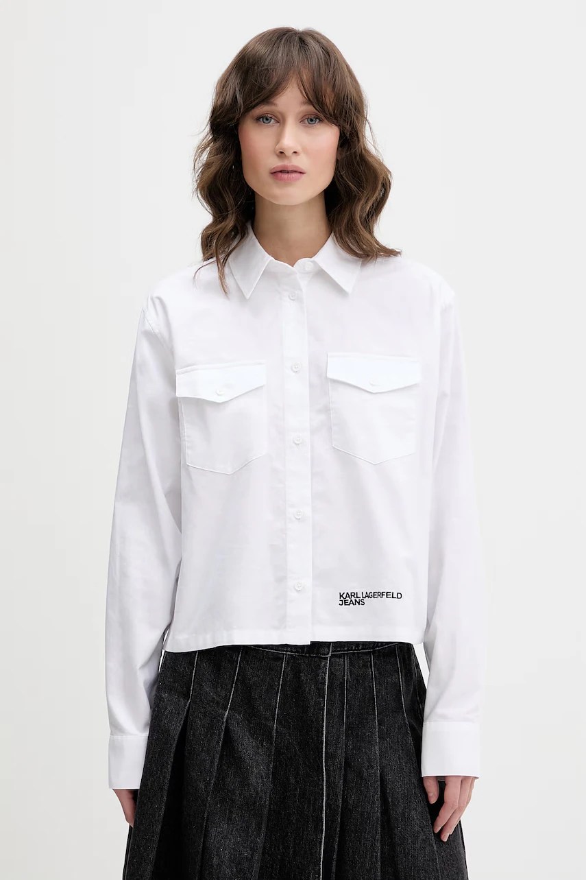 Cămașă din bumbac pentru femei karl lagerfeld jeans Cămașă din bumbac pentru femei karl lagerfeld jeans