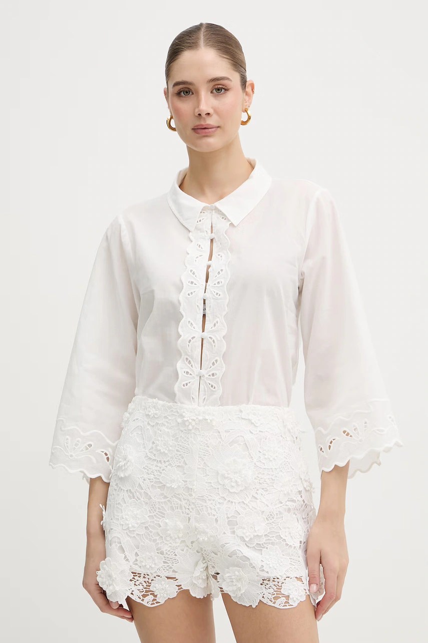 Cămașă bardot din bumbac pentru femei Cămașă bardot din bumbac pentru femei